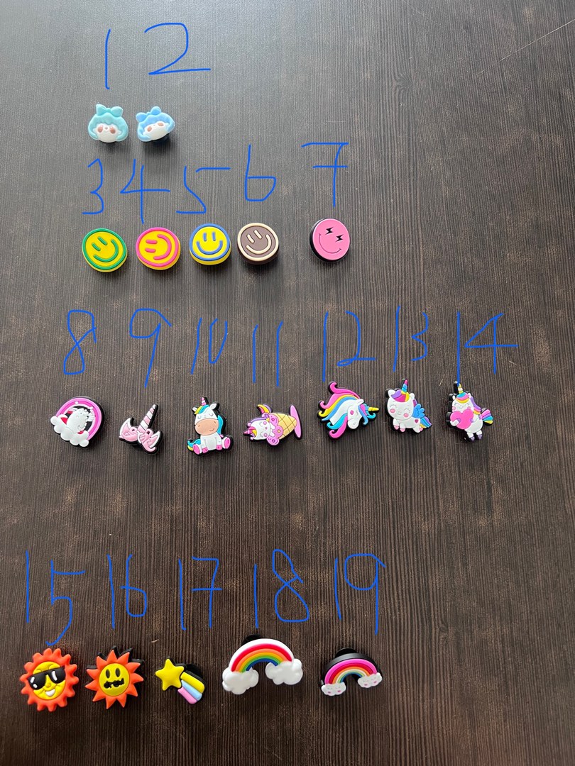 Crocs Jibbitz (Unicorn/Rainbow/Avengers), Everything Else on Carousell