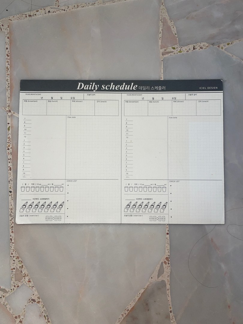 daily tracker journal notepad, Everything Else on Carousell