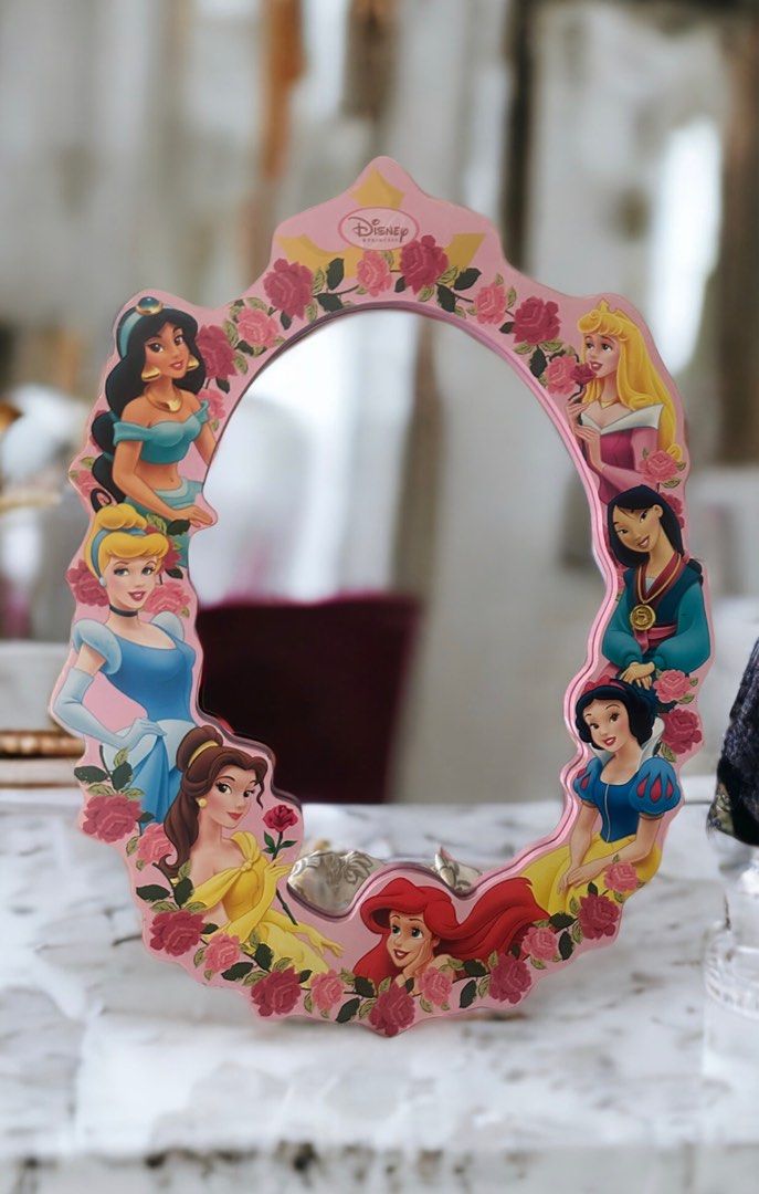 DISNEY PRINCESS COLLECTION WALL MIRROR SMALL, Furniture & Home Living