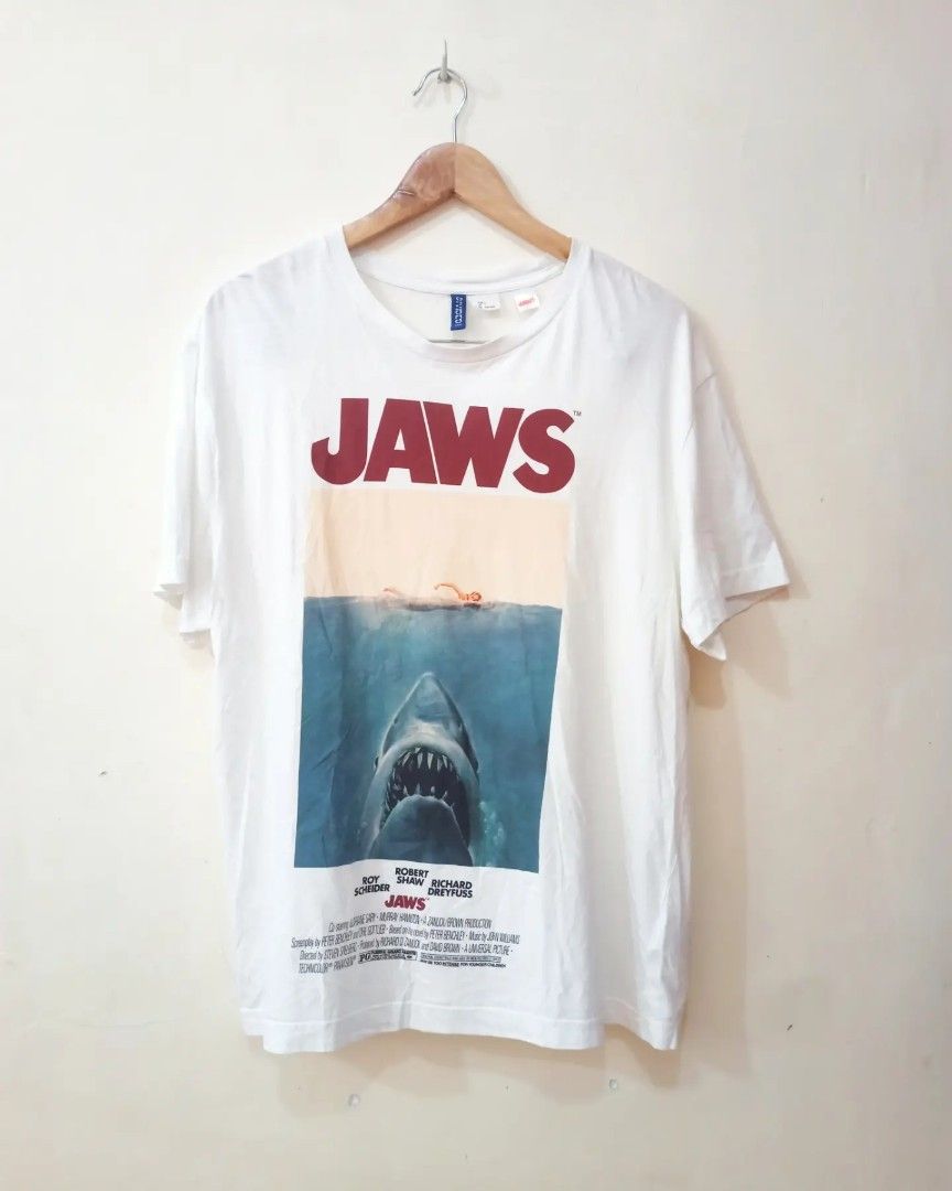 SALE Divided H M X Jaws Men s Fashion Tops Sets Tshirts