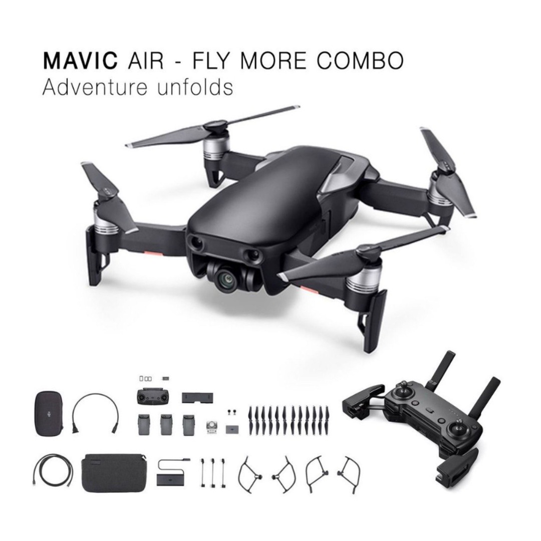 DJI Mavic Air Drone Fly More Combo (Onyx Black) + Extra Battery + ...