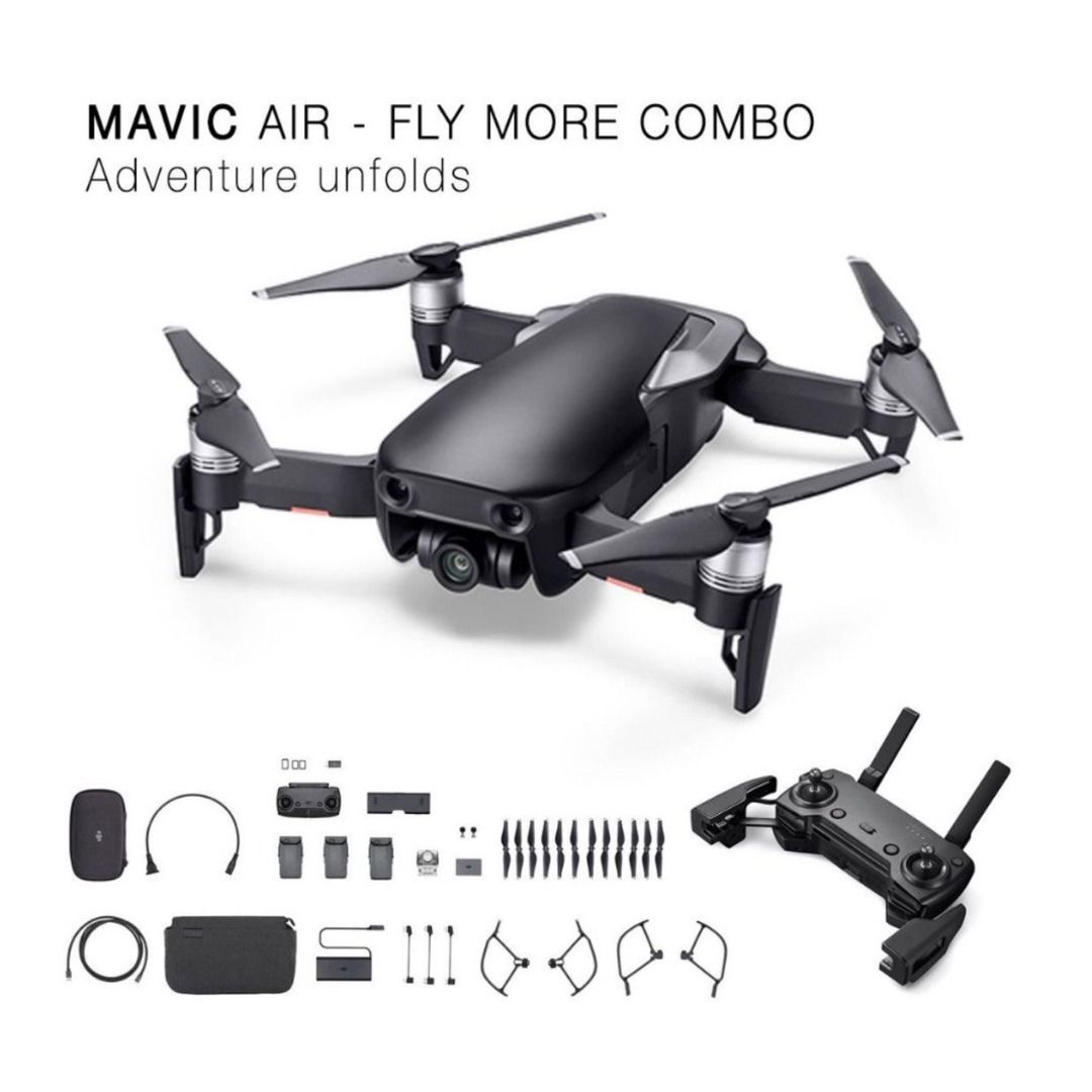 DJI Mavic Air Drone Fly More Combo Onyx Black Extra Battery ND Filter