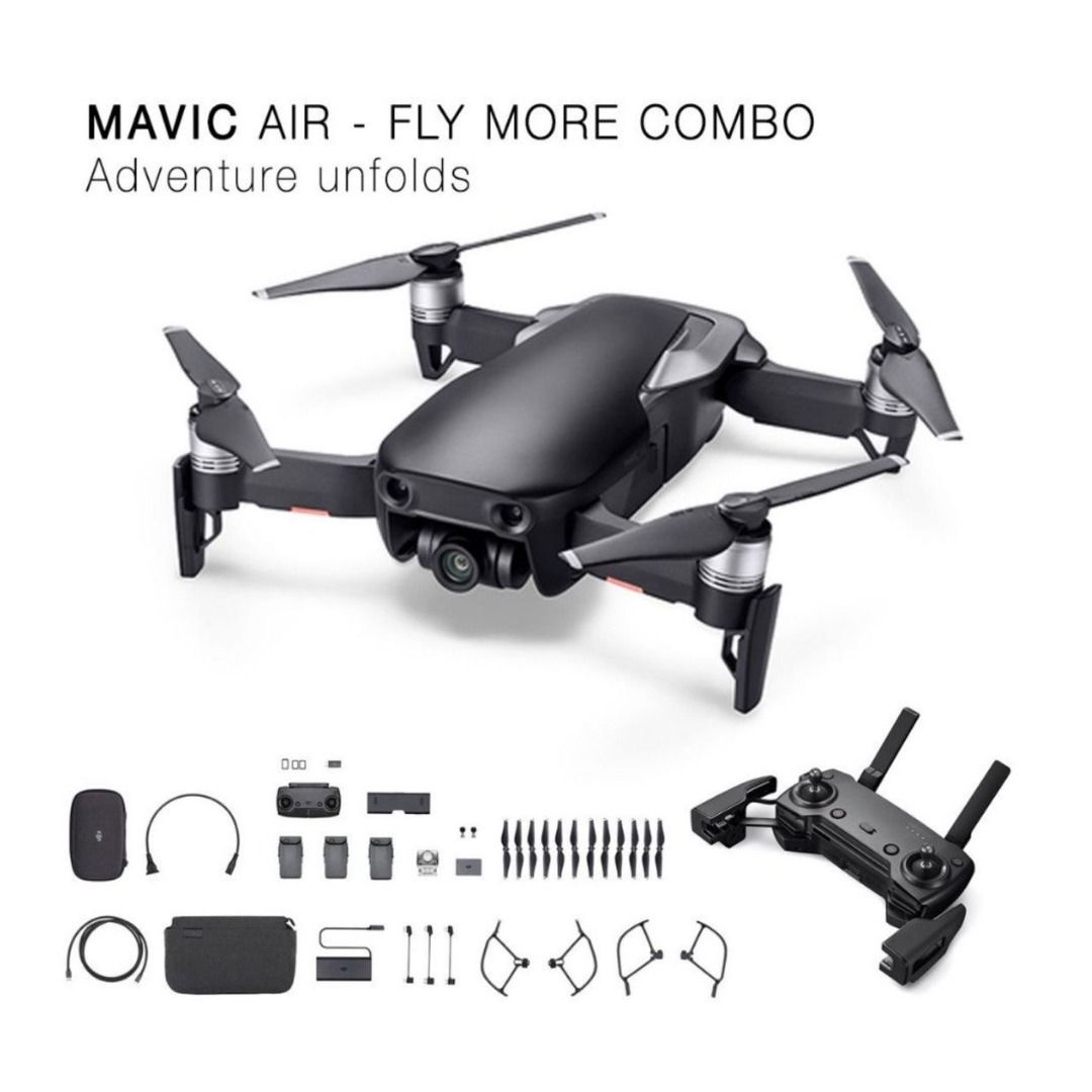 DJI Mavic Air Drone Fly More Combo (Onyx Black) + Extra Battery + ND Filter