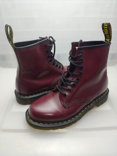 DR MARTENS 1460 LACE UP BOOTS CHERRY RED