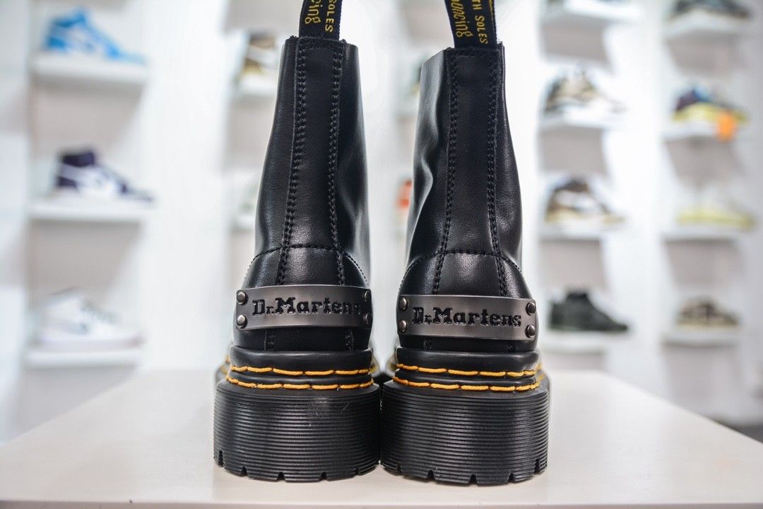 Dr.Martens 1460 Jadon 8 Eyes Tie Premium Leather Platform Sole Boots Mid Season Sale