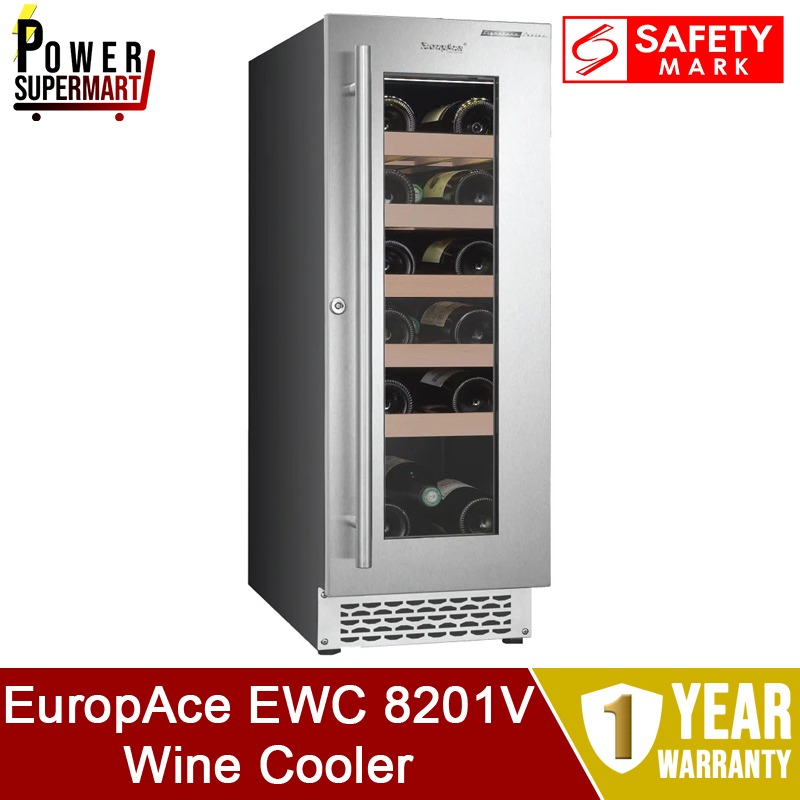 EuropAce EWC 8201V Wine Cooler. 20 Bottle Capacity. Digital Temperature