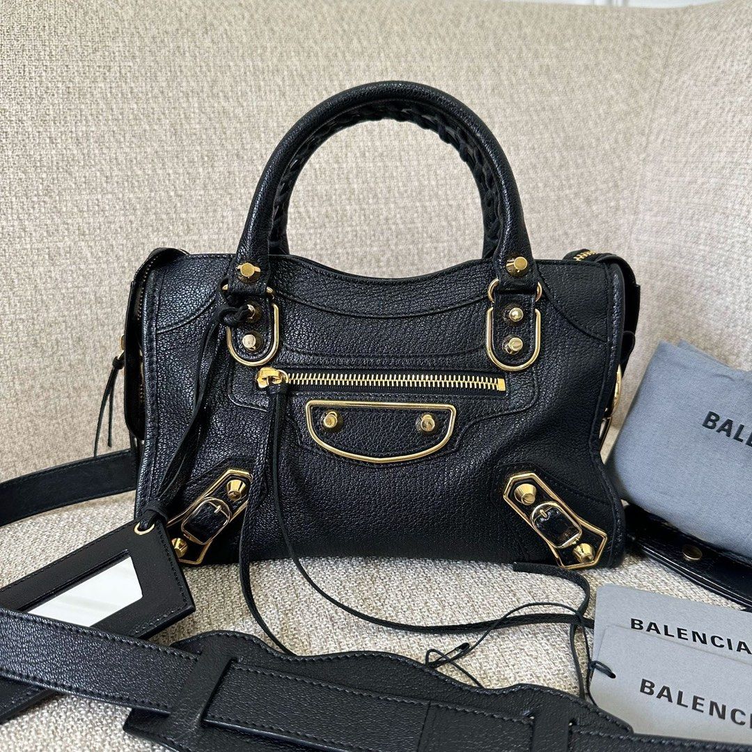 Excellent 2020- BALENCIAGA Mini City Black Edge Barang Mewah