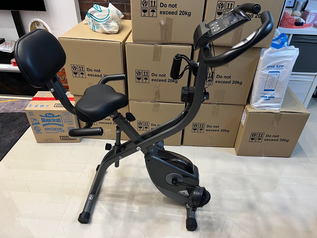 Lanos folding discount exercise bike youtube