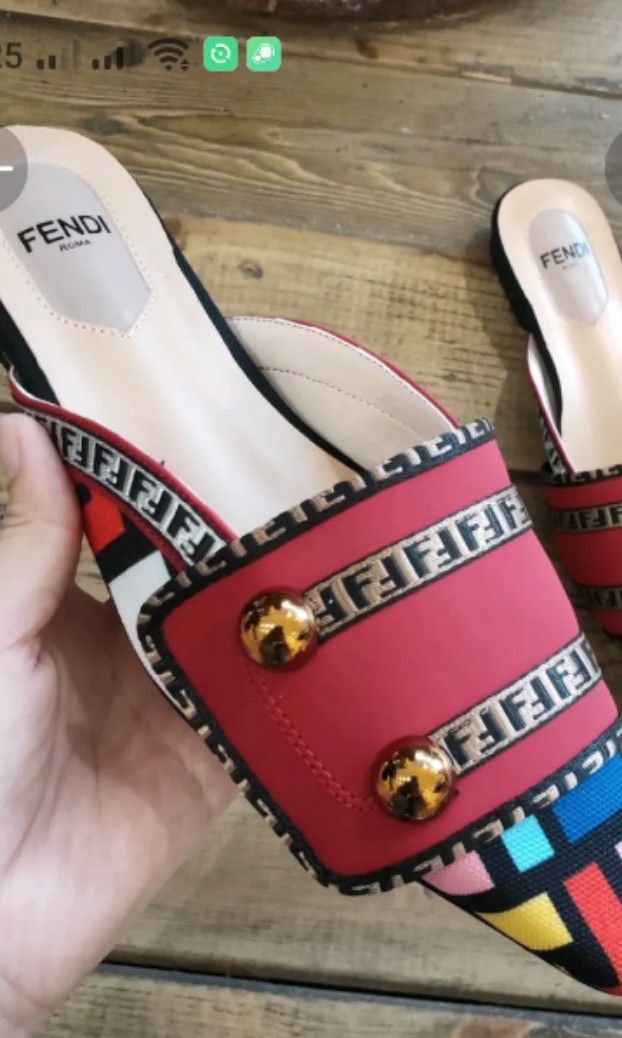 Fendi sabots fabric best sale sandals