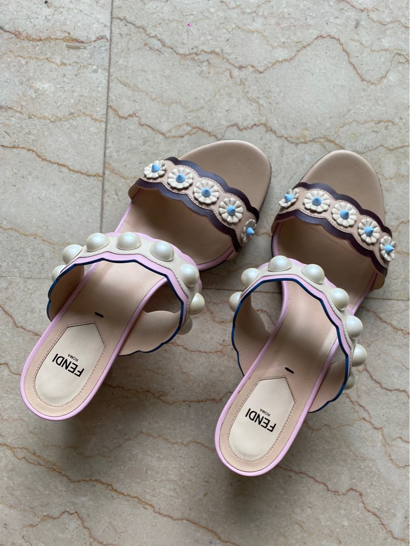 Fendi pearl sandals store