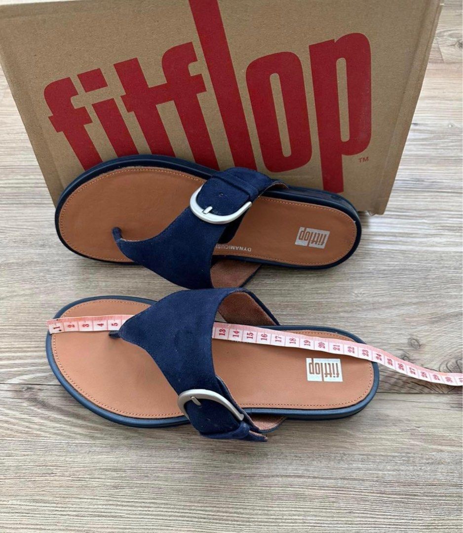 Fitflop BrandNew ONHAND Midnite Blue Suede Buckle Sandals Size EU