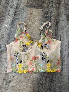 Floral Crop Top Corset