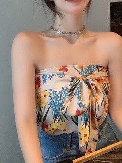 Floral tube top