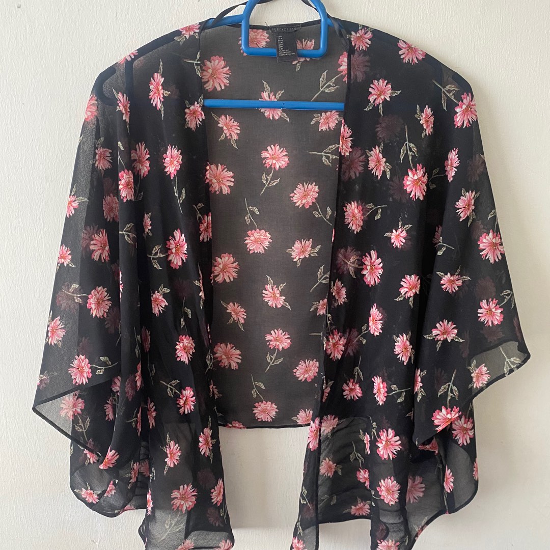 FOREVER 21 FLORAL CARDIGAN WOMEN TOP OUTERWEAR