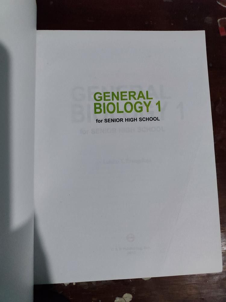 General Biology 1 for Senior High School, Hobbies & Toys, Books ...