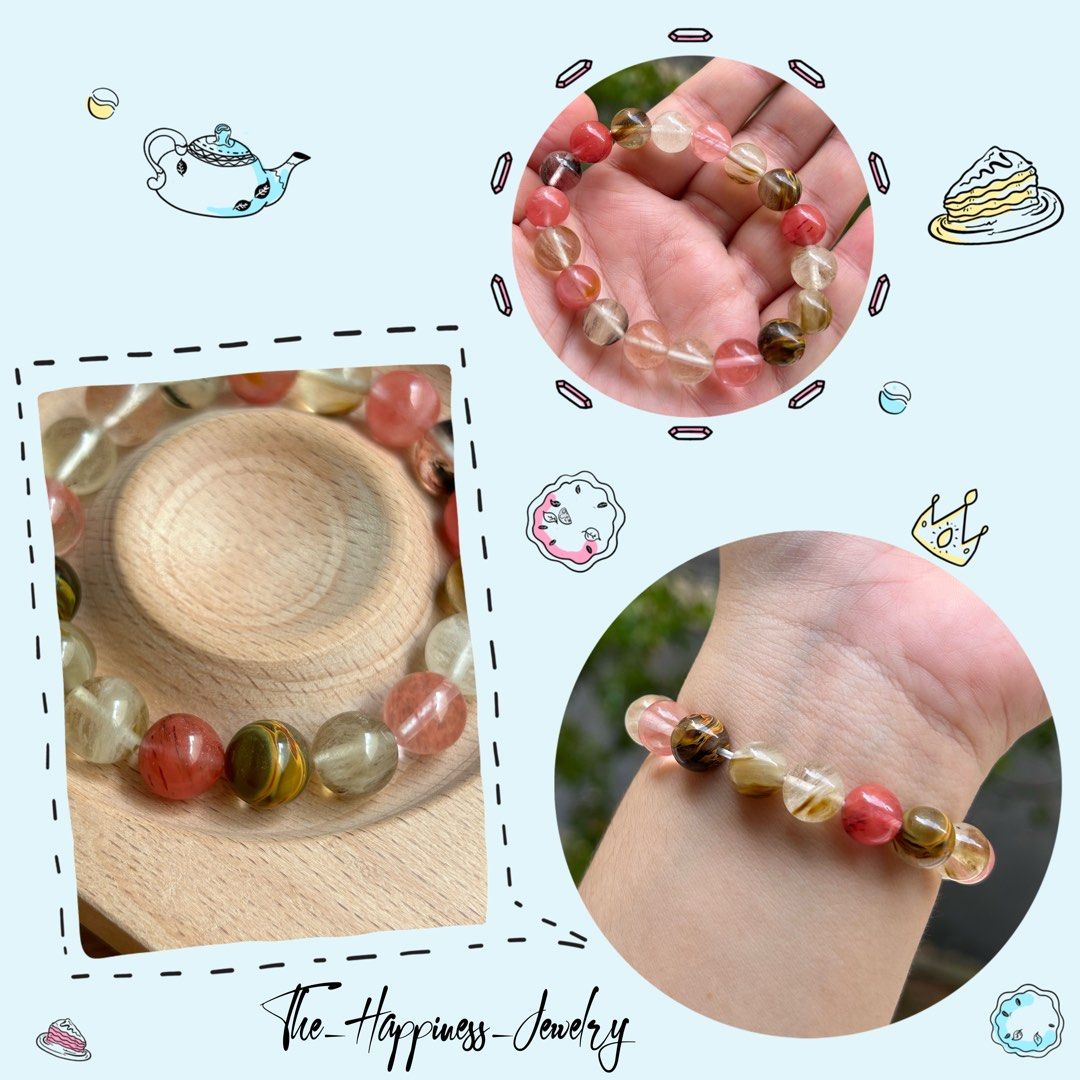 Glass stone bracelet sale