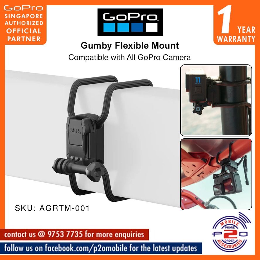 GoPro Gumby Flexible Mount Compatible with All GoPro Camera SKU AGRTM