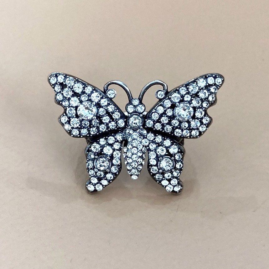 Gucci butterfly ring silver online