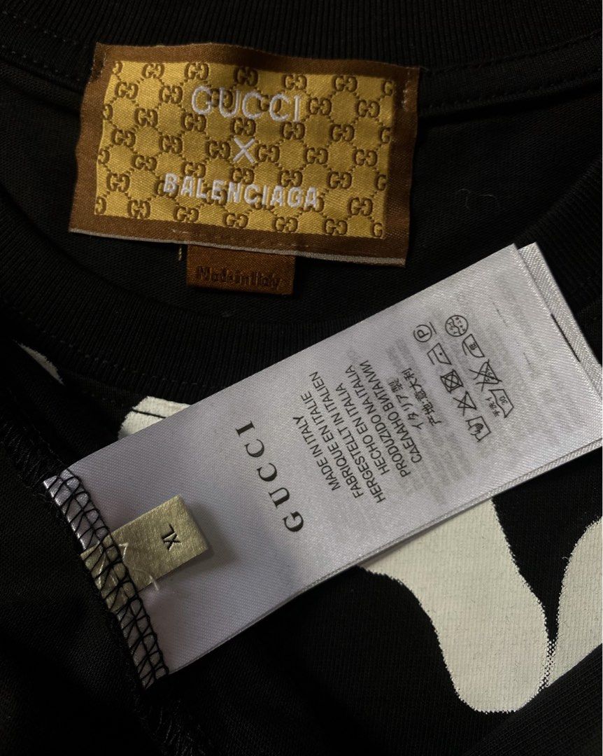Gucci x Balenciaga Collab shirt., Men's Fashion, Tops & Sets, Tshirts &  Polo Shirts on Carousell