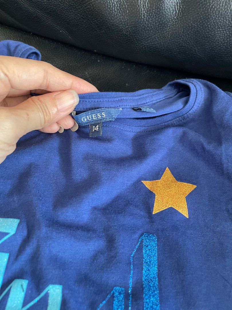Guess girls tee shirts blue top Babies Kids Babies Kids