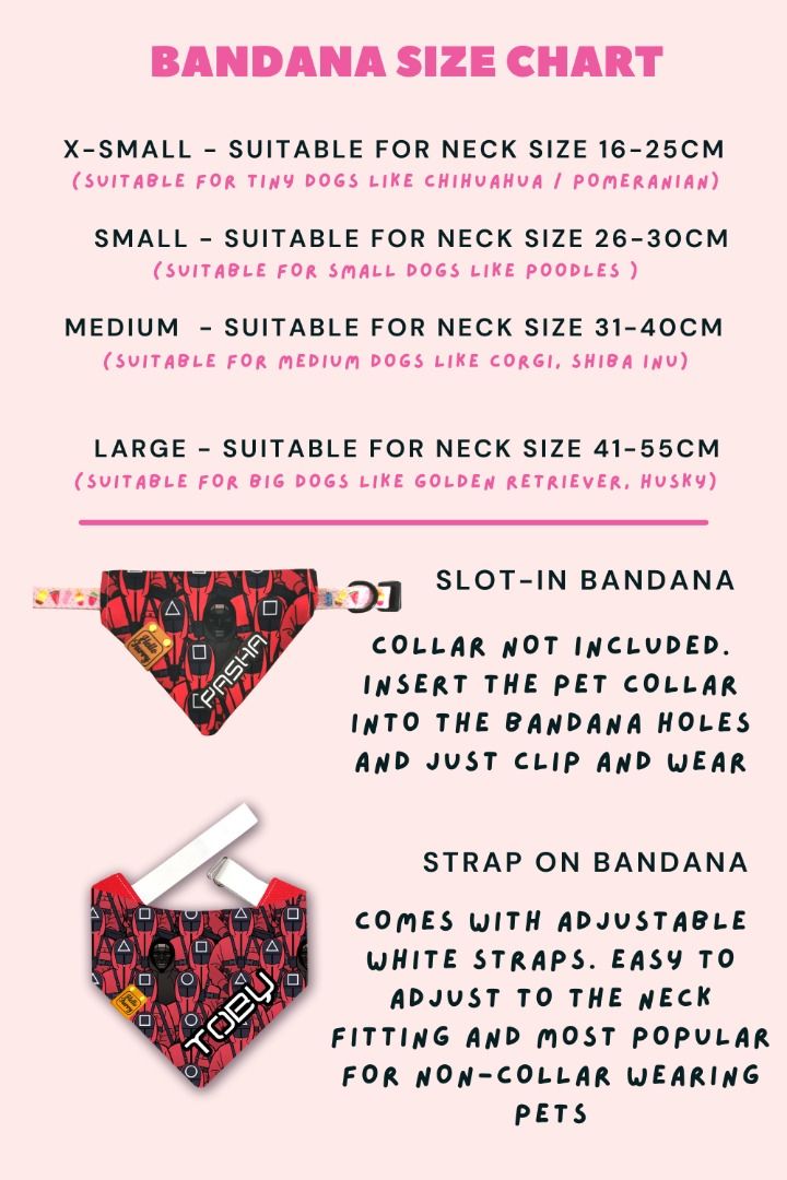 Cat bandana sale size