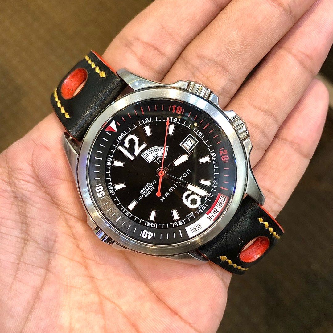 Jam tangan discount hamilton khaki automatic