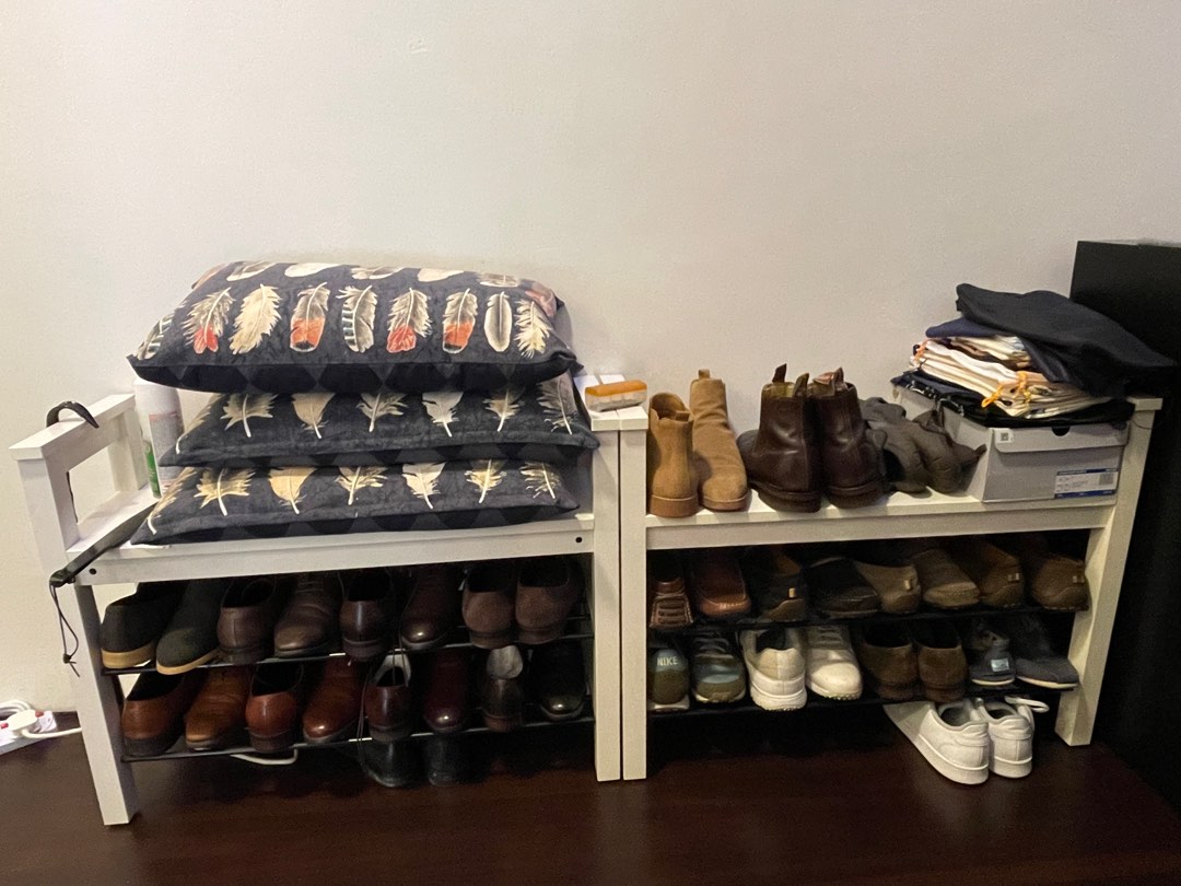 Hemnes IKEA Shoe Racks with cushions, Furniture & Home Living