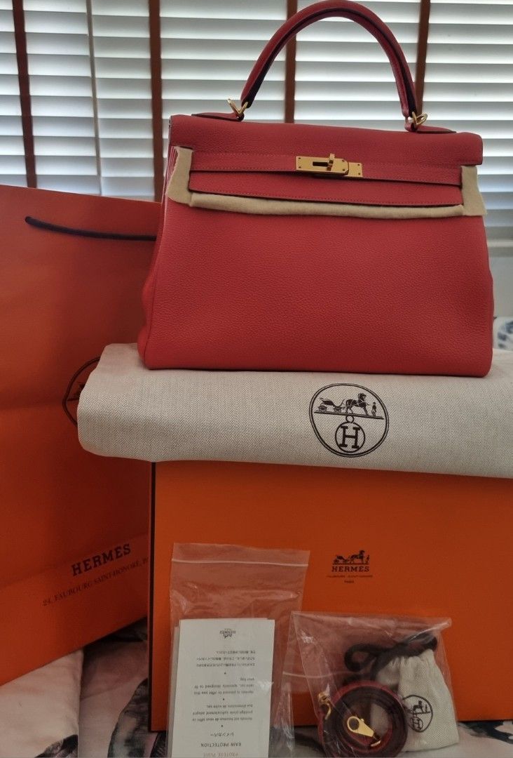 Hermes Kelly 25 Sellier Rose Jaipur Ghw– orangeporter