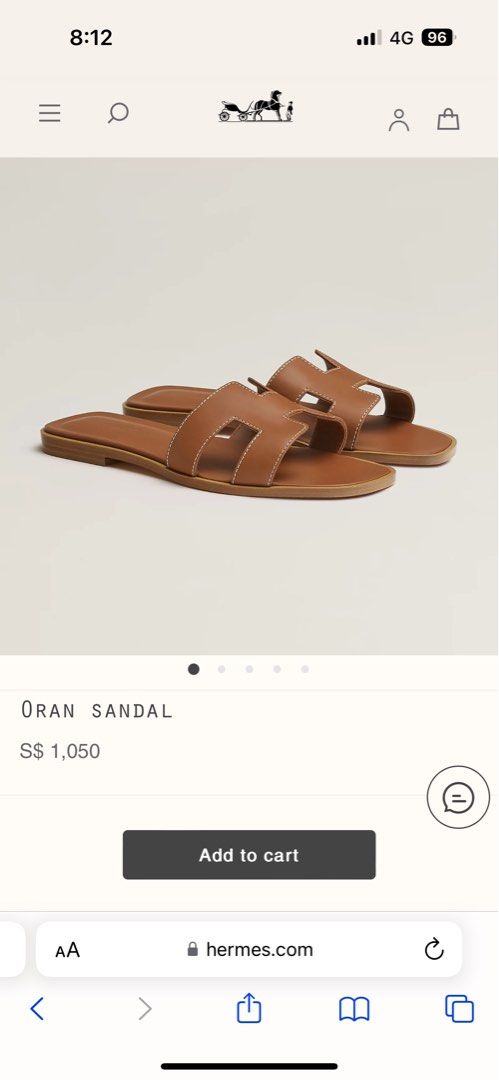 Hermes Oran Sandals in Gold size 35.5 Luxury Sneakers Footwear