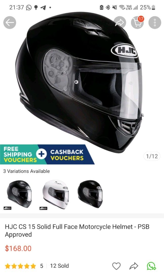 Hjc cs 15 gloss sales black