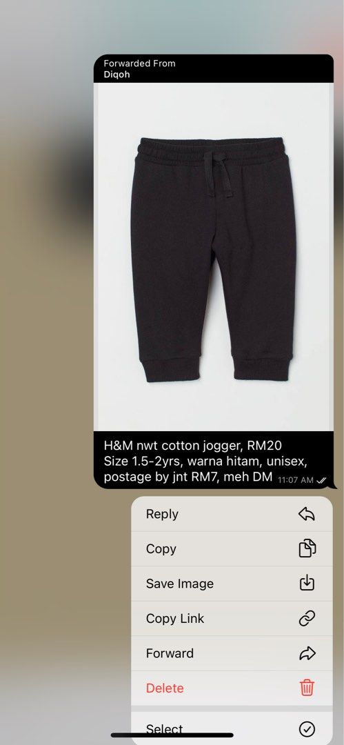 H and hotsell m cotton joggers