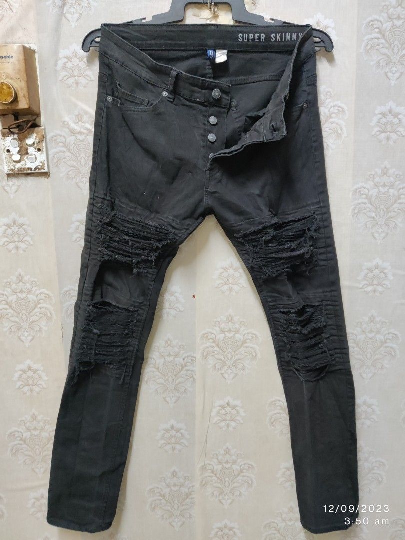 H M DIVIDED BIKERS JEANS SUPER SKINNY FIT