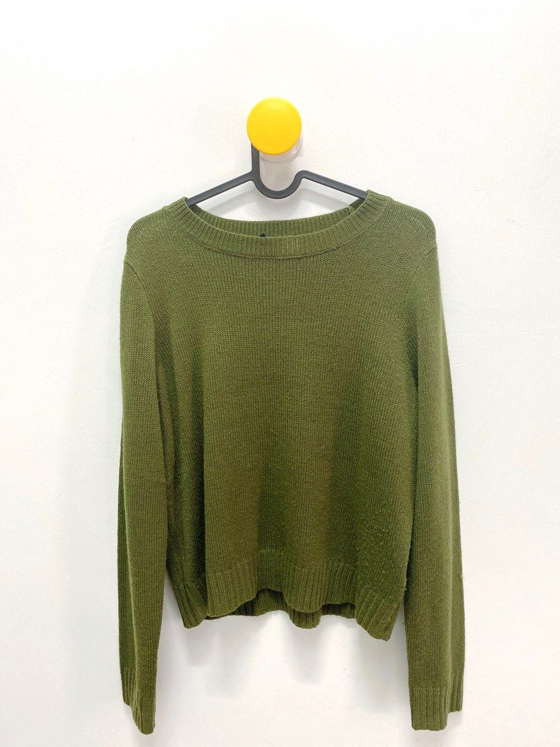 Olive green sale sweater h&m
