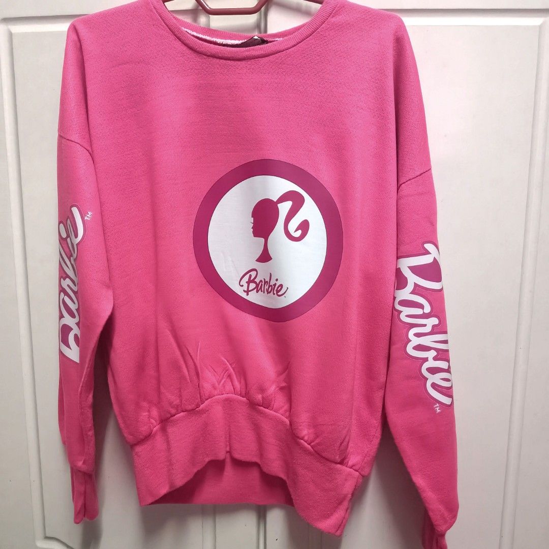 Hot pink barbie sweatshirt on sale