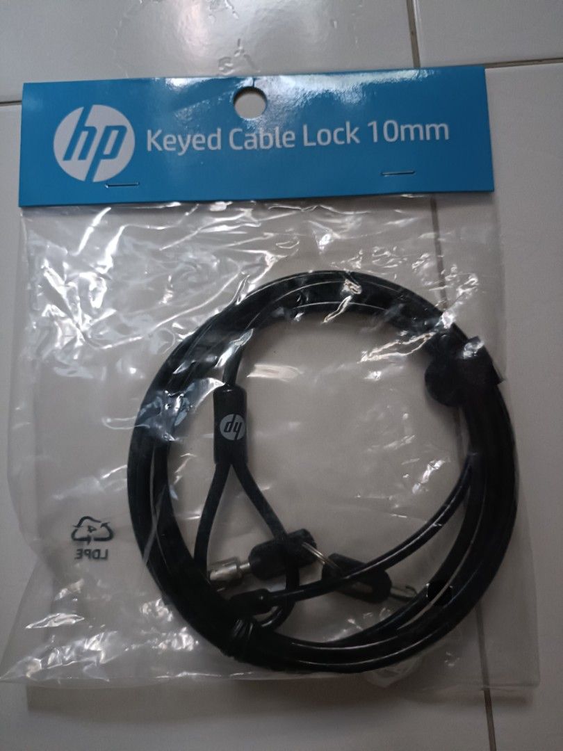 HP Keyed Cable Lock 10 mm|T1A62UT