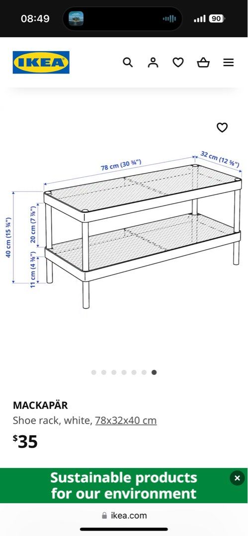 Ikea Mackapar Shoe Rack, Furniture & Home Living, Furniture, Shelves ...