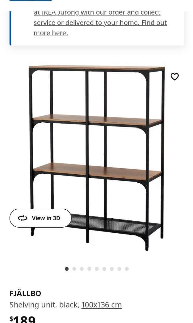 IKEA Shelf (Fjallbo, Furniture & Home Living, Furniture, Shelves