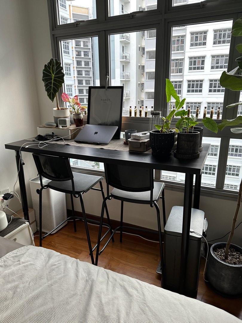 IKEA Study Table and chairs, Furniture & Home Living, Furniture, Tables & Sets on Carousell