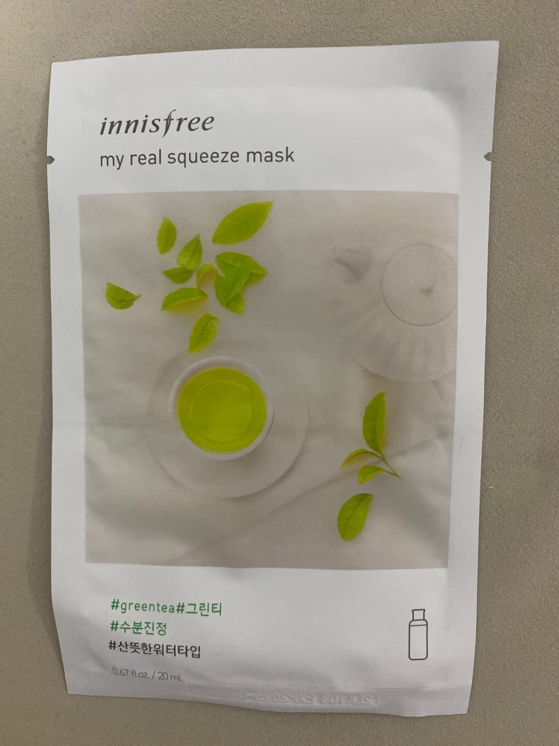 Innisfree Mask Green Tea, Beauty & Personal Care, Face, Face Care on