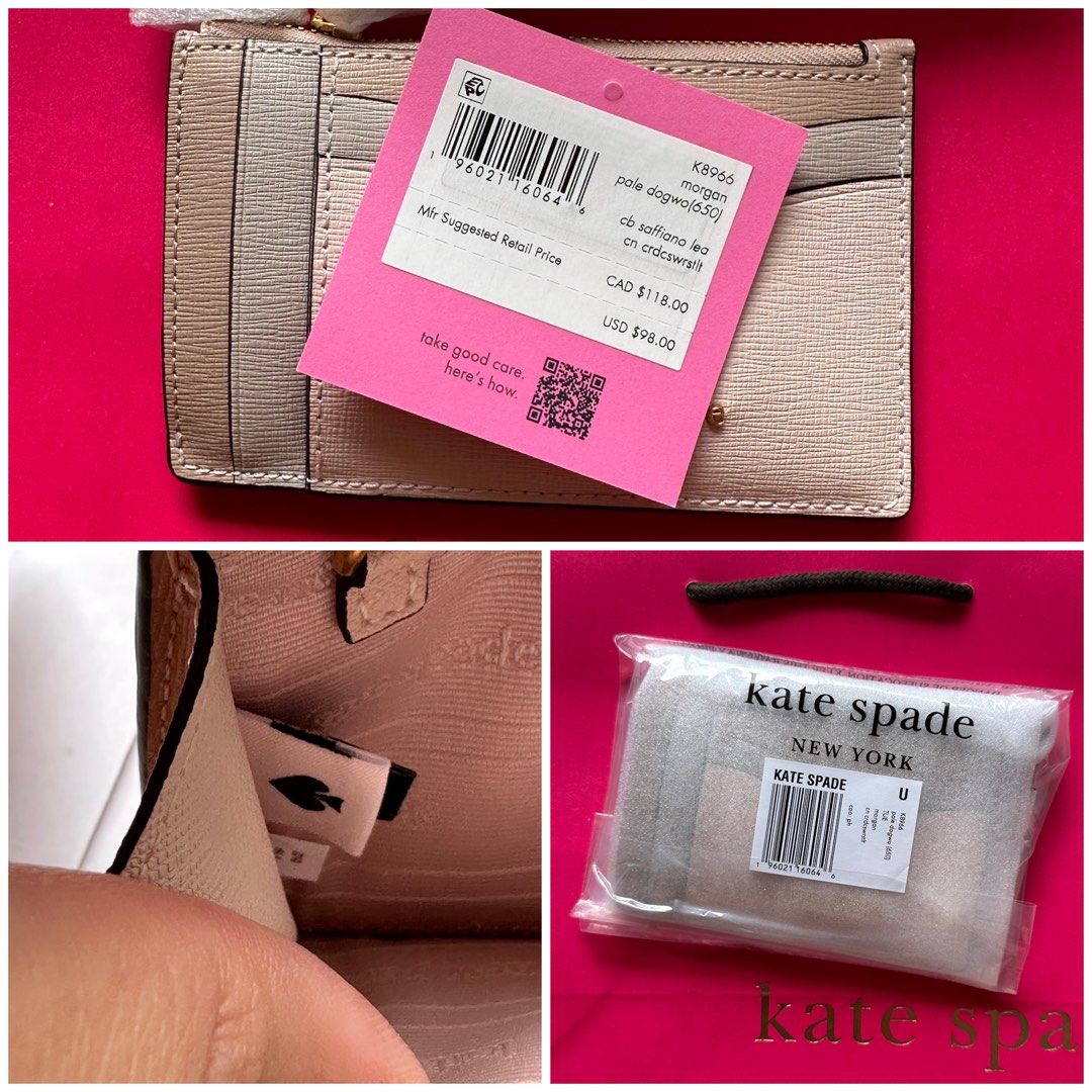 Kate Spade New York Morgan Colorblocked Leather Coin Card Case Wristlet - Pale Dogwood Multi