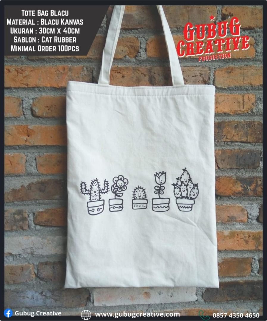 Harga tote bag blacu sales