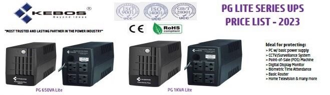 KEBOS Power Garde Series Line Interactive UPS 650VA-2000VA - PG650VA ...