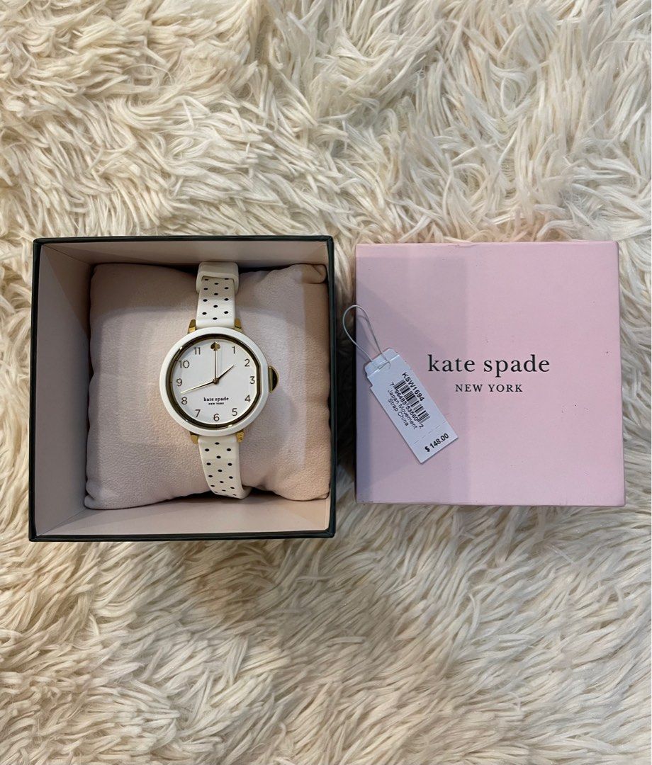 Price drop‼️Ladies' Kate Spade Park Polka Dot Gold-Tone Strap