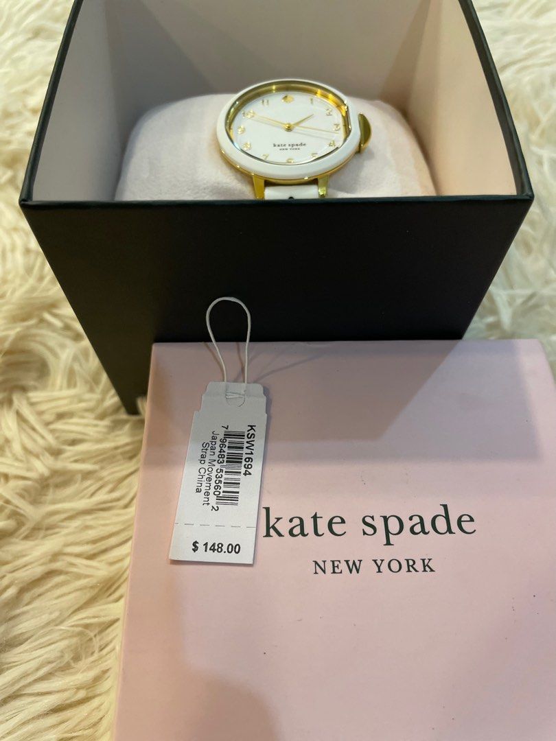 Price drop‼️Ladies' Kate Spade Park Polka Dot Gold-Tone Strap