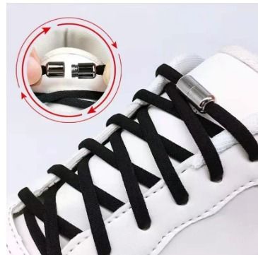 Lazy Metal Elastic No Tie Shoelaces Quick Lazy Metal Lock