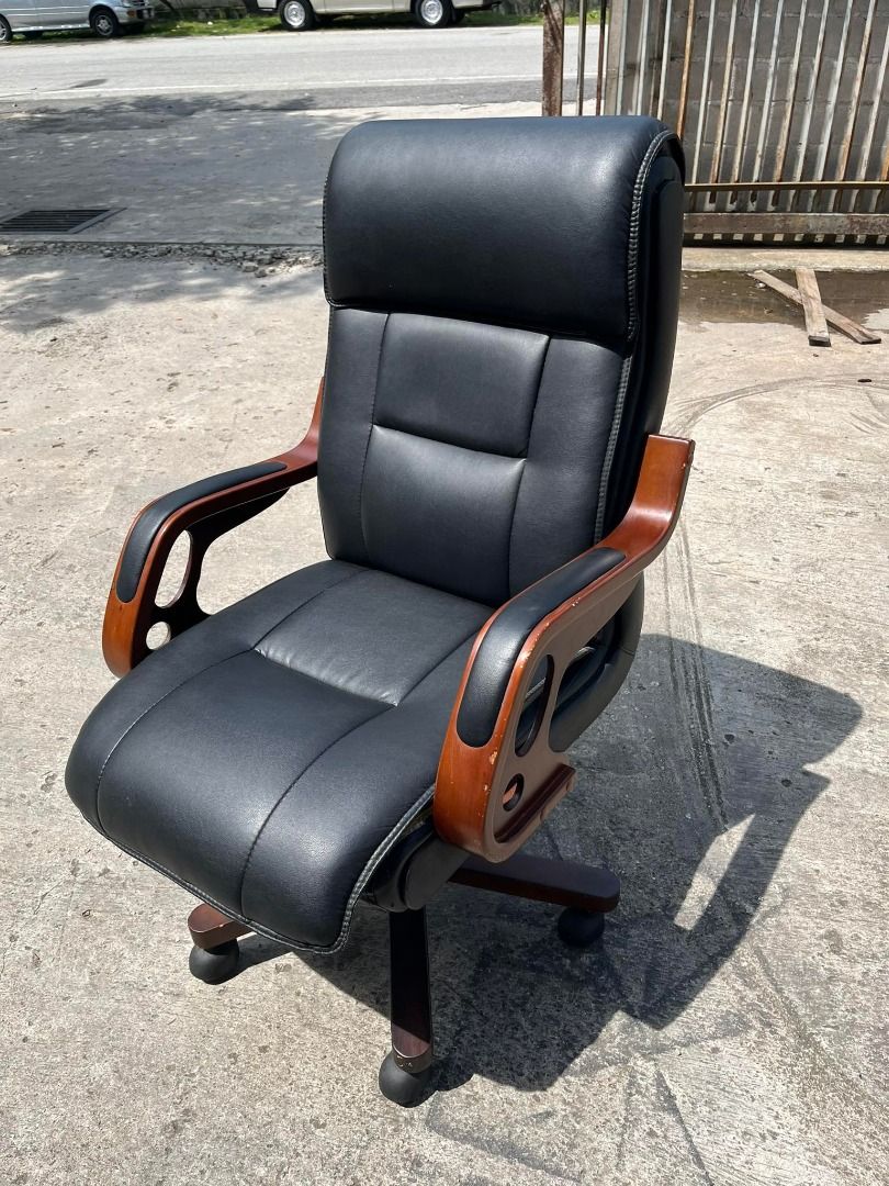 Leather Executive Kerusi Office Chair Director Furniture Home