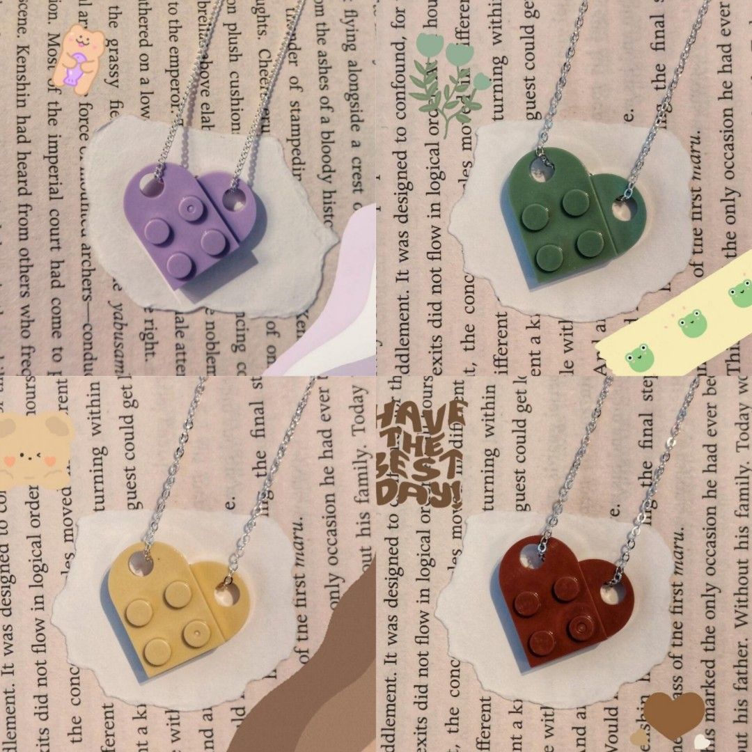 Lego heart necklace, Women's Fashion, Jewelry Organisers