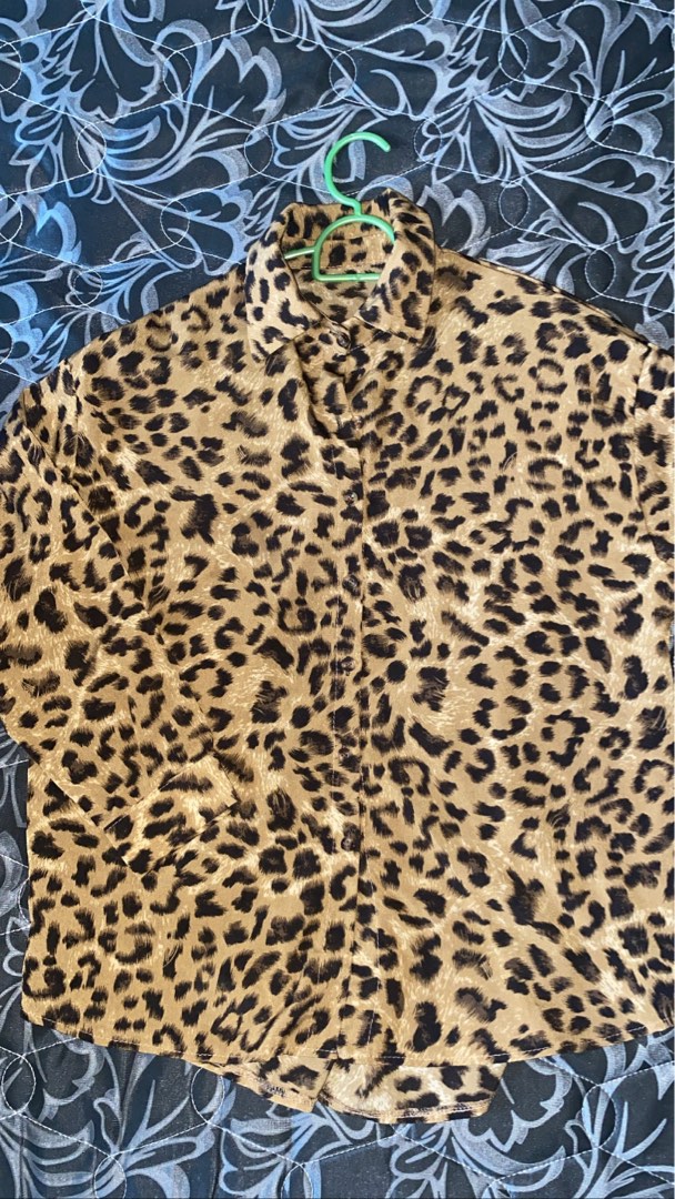 Leopard Blouse, Women's Fashion, Tops, Blouses on Carousell