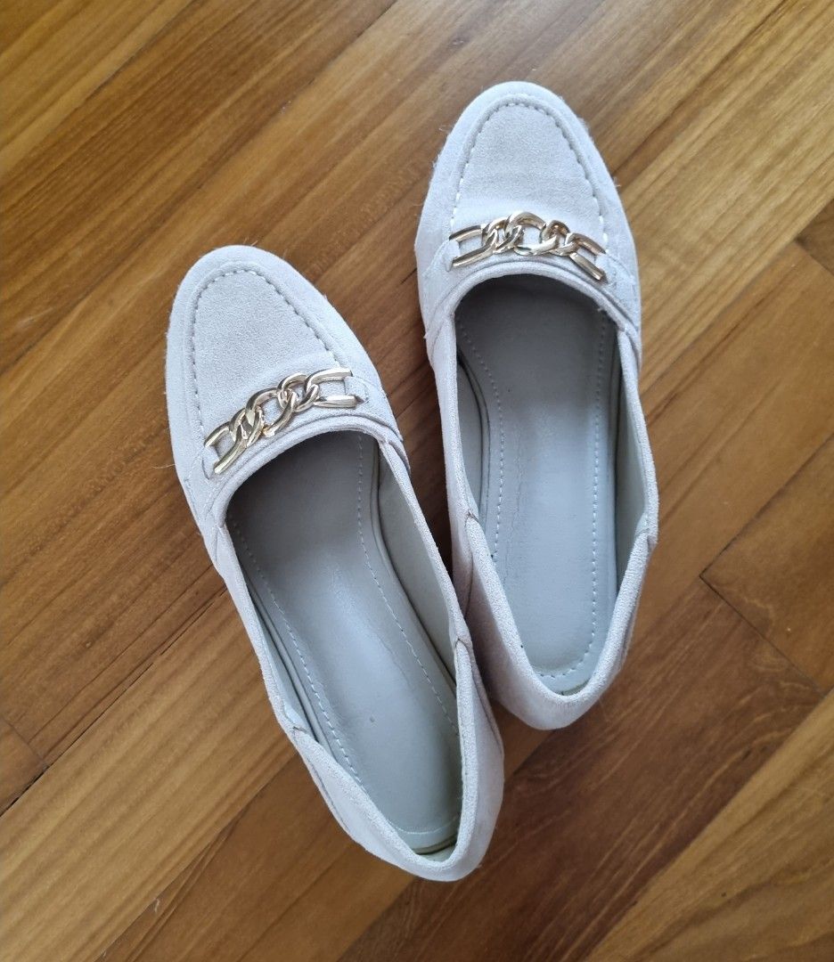 Apricot Wedge Loafers Women s Fashion Footwear Loafers on Carousell