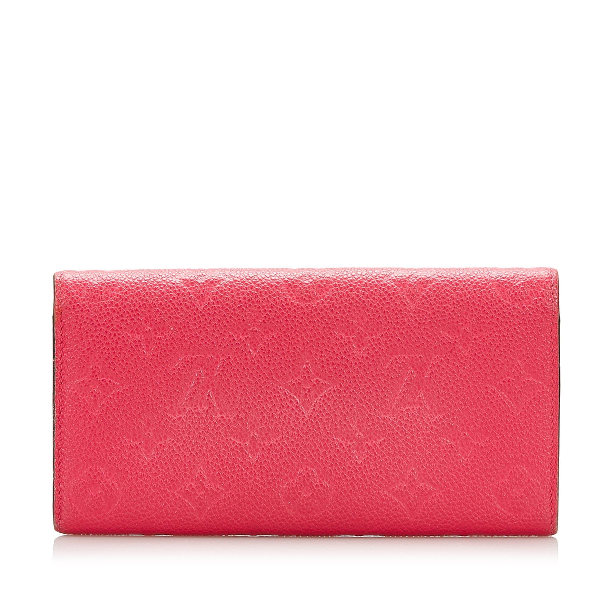 Louis Vuitton Emilie Wallet Navy / Red Monogram Empreinte